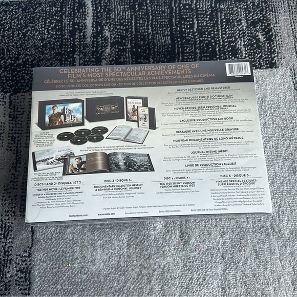 Ben-Hur (Blu-ray 3 Disc Set 2011, Canadian 50th Anniversary: Ultimate Collectors - Picture 2 of 4